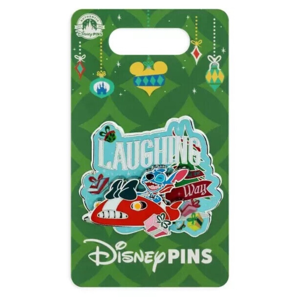 2023-Special Lilo's Stitch Holiday Laughing All The Way Spaceship Sleigh Pin-NEW